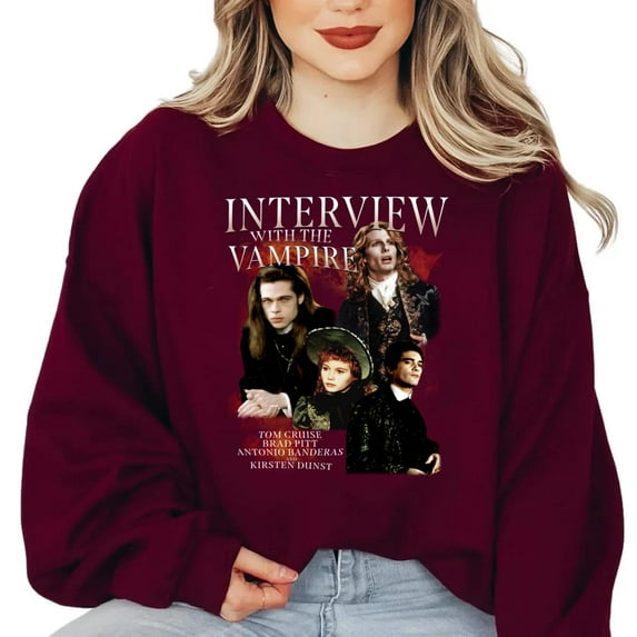 Retro Interview With The Vampire Vintage 90s Gothic Horror Movie Lestat Sweatshirt, for men & women, up to size 5XL