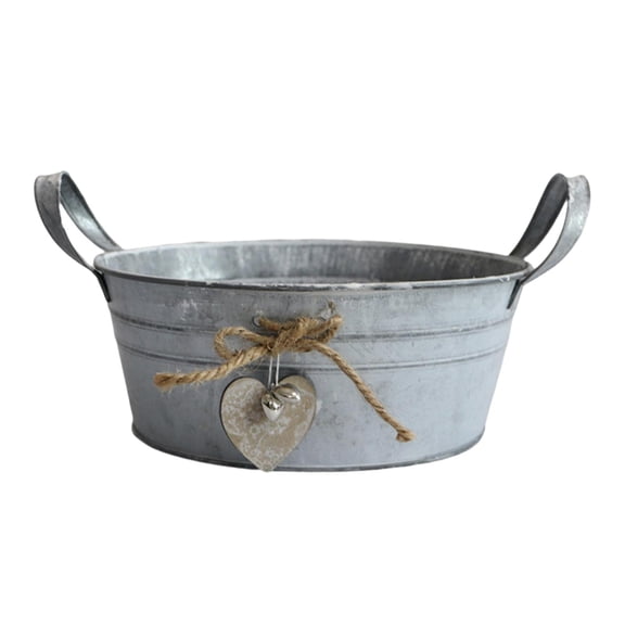 Retro Iron flower buckets Planter Outdoor Indoor Ornament patio gardens Photo Props metal flowers Vase Home Decor French Bucket for Party Room