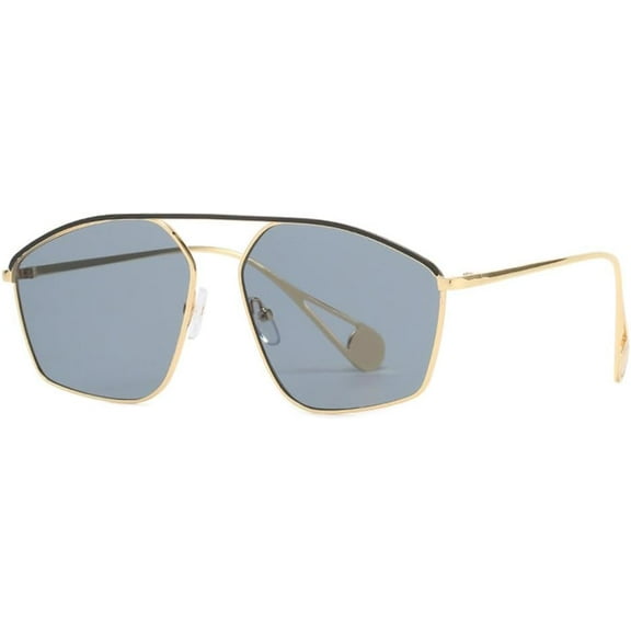Retro Irregular Metal Sunglasses Women Clear Ocean Lens Eyewear Men Blue Yellow Sun Glasses Shades UV400