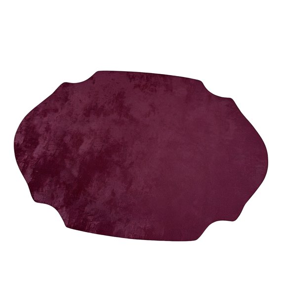 Retro Irregular Oval Placemat,Heat Resistant Non-Slip Dining Placemat,Elegant Artificial Leather Table Protector Mat for Home Dining Table