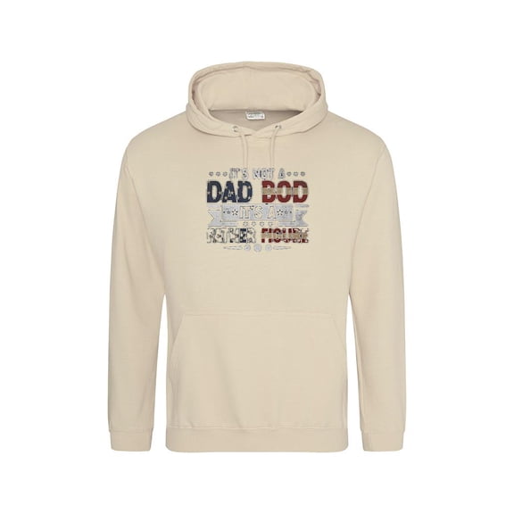 Retro It's Not A Dad Bod, It's A Father Figure, Father's Day, Humor, Quote Hoodie Unisex, up to 5XL
