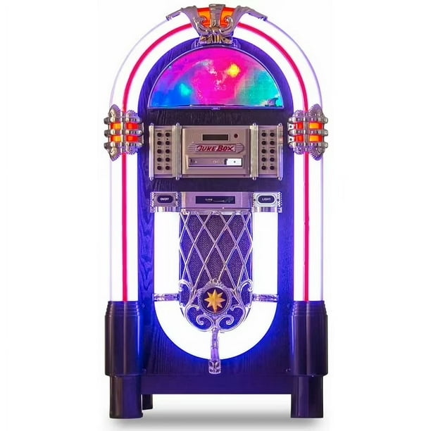Retro JUKEBOX Wireless Wood Sound System CD MP3 Radio Wireless