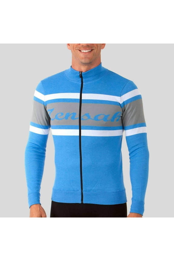 Retro Jacket M / Blue-White-Grey