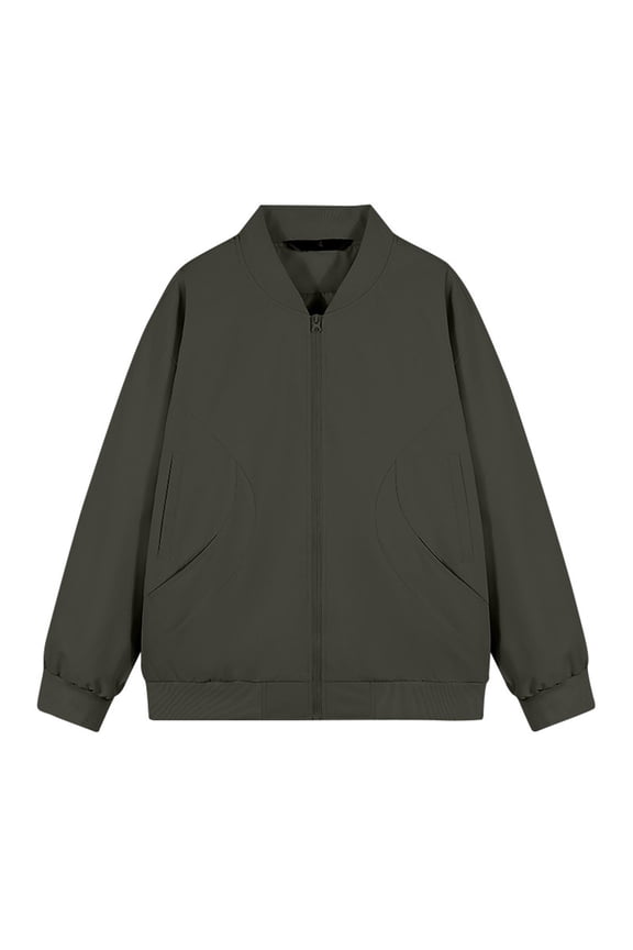 Retro Jacket Men's Spring And Autumn Flying Jacket Trendy Workwear Standing Baseball Jacket