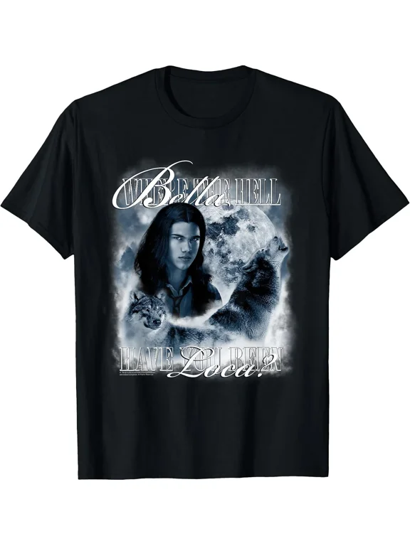 Retro Jacob Wolf Moon Graphic Tee Inspired by Twilight Saga