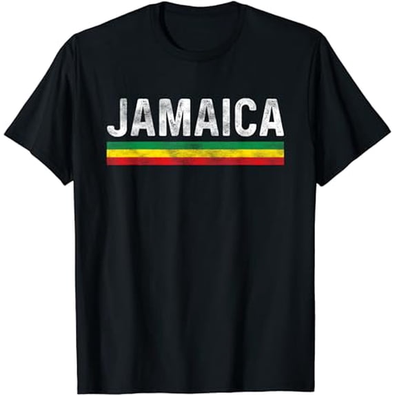Retro Jamaica Colors Vintage Jamaican Men Womens Souvenir T-Shirt