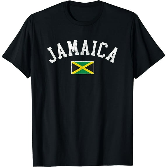 Retro Jamaica Flag Vintage Jamaican Travel Souvenir Boy Girl T-Shirt