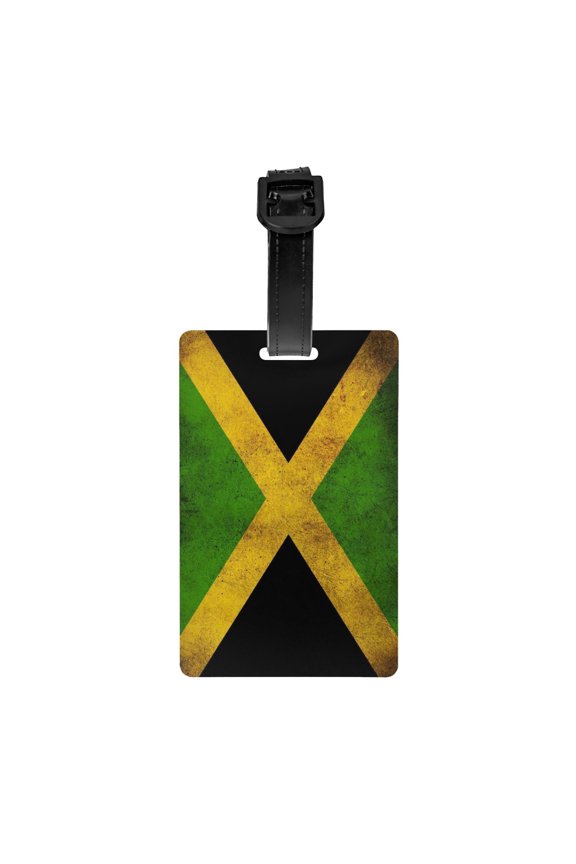 Retro Jamaican Flag Luggage Tag Name Id Card Suitcase Labels Identifiers Pvc Baggage Tags