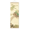 thumbnail image 1 of Retro Japanese River Landscape Scroll Canvas Wall Art Poster, Wall Art Hanging Kit Poster Framed with Wood Hanger for Bedroom Living Room Office Decor, 1 of 5