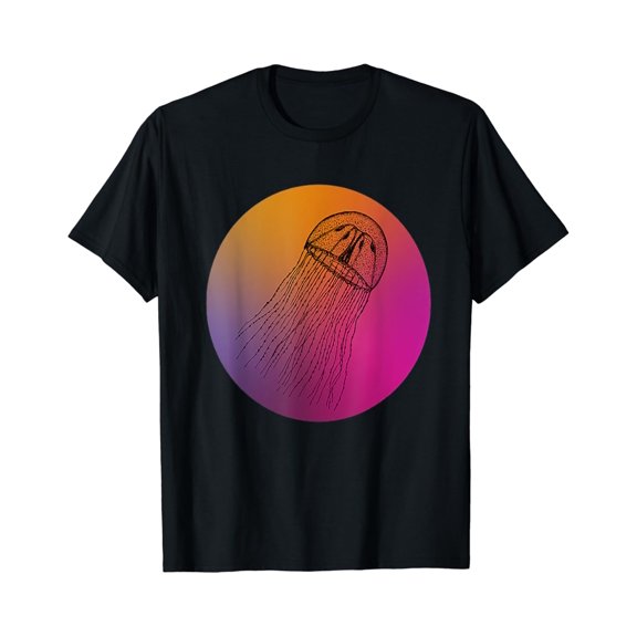 Retro Jellyfish Sea Creature Ocean Animal For Men And Woman T-Shirt