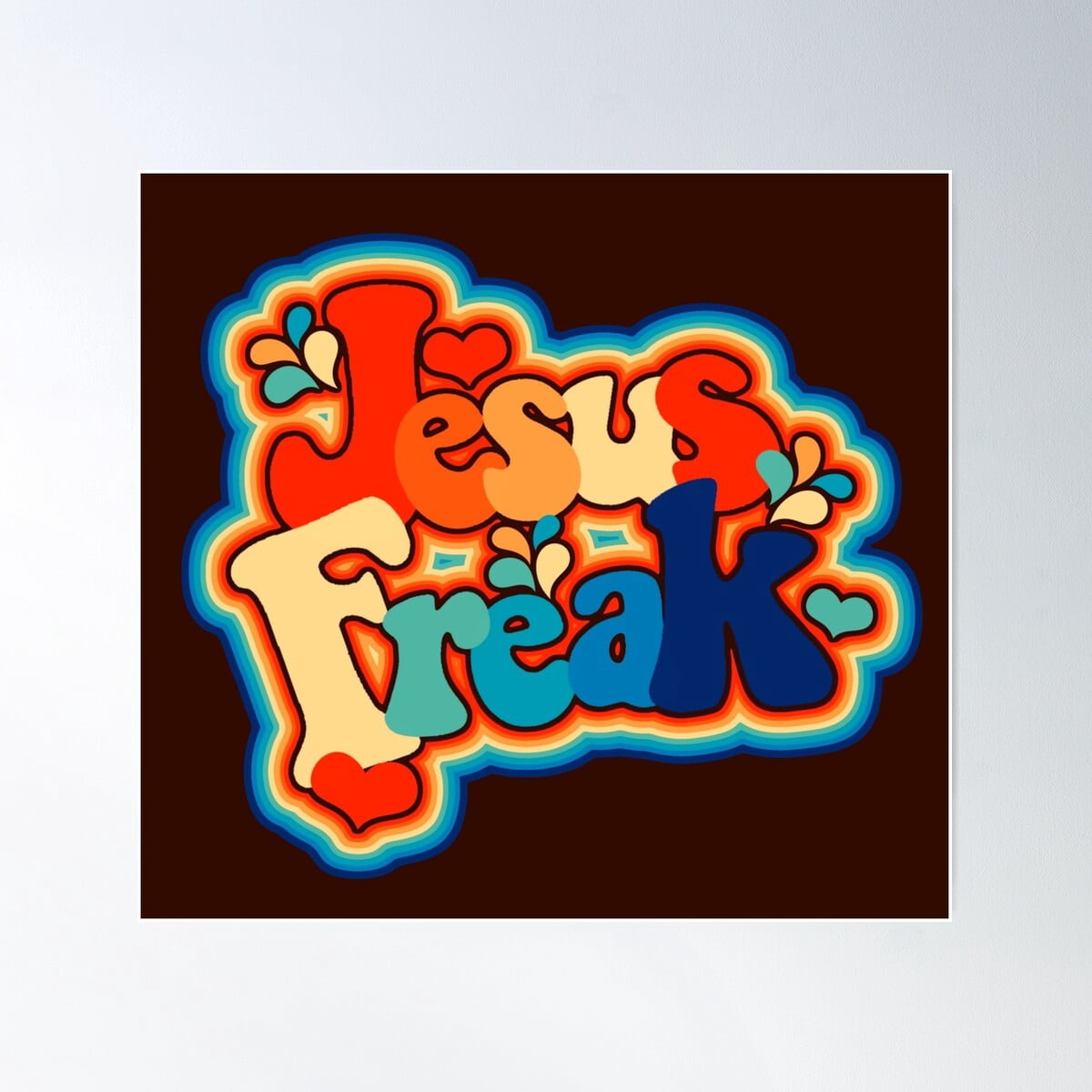 Retro Jesus Freak, Jesus Movement Poster Wall Art, Modern Wall Decor ...