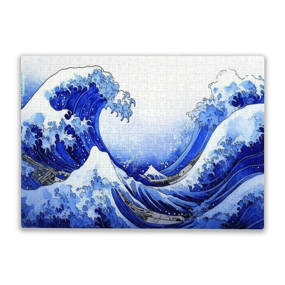 Retro Jigsaw Puzzle 500 Pieces For Adults - Japanese Wave For Players Who Like To Challenge The Difficult And Unlock More Complex Patterns In Hd