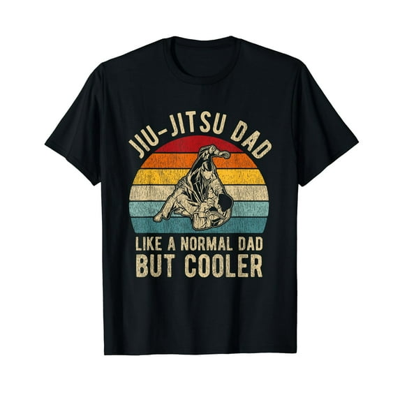 Retro Jiu-Jitsu Dad Shirt BJJ Men Father Vintage T-Shirt
