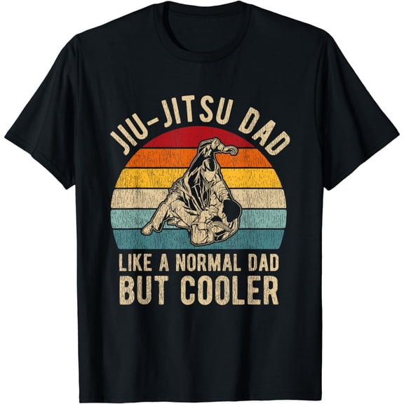 Retro Jiu-Jitsu Dad Shirt BJJ Men Father Vintage T-Shirt