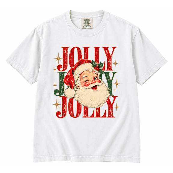 Retro Jolly Santa Christmas Shirt, Vintage Christmas Holly Distressed Shirt, Holiday Shirt, Christmas Party 2026 Shirt, Santa Claus Shirt