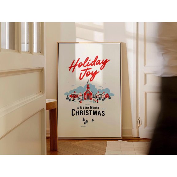 Retro Joy Kitchen Wall Art, Unframed Canvas Size 24x36