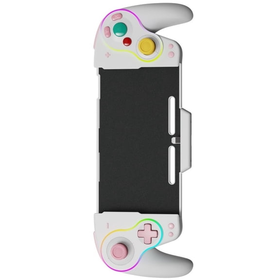 Retro Joypad Gaming Controller with Interchangeable Metal Thumbsticks and 5-Gear Vibrate for NSO