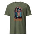 thumbnail image 1 of Retro Jukebox Hero Music Lover Vintage Style T-Shirt (Military Green, S), 1 of 4