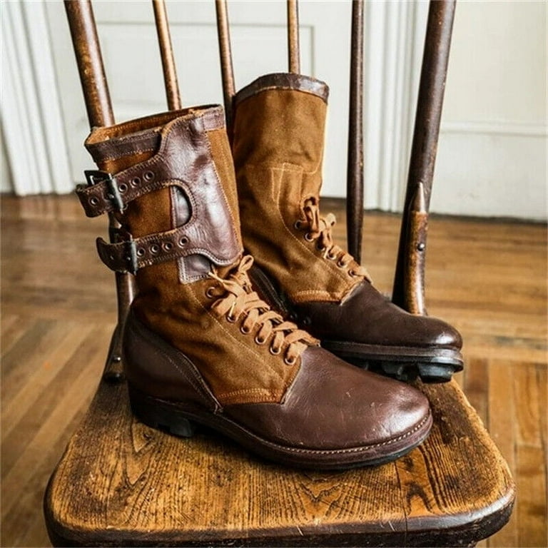 Leather jungle boots hotsell