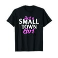 thumbnail image 1 of Retro Just A Small Town Girl Journey Black T-Shirt, 1 of 5