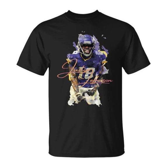 Retro Justin Jefferson 90s Graphic T-Shirt – Vintage Style Football Tee, Cool Sports Icon Shirt, Nostalgic 90s Inspired Apparel, Perfect Gift for Justin Jefferson Fans and Football Lovers