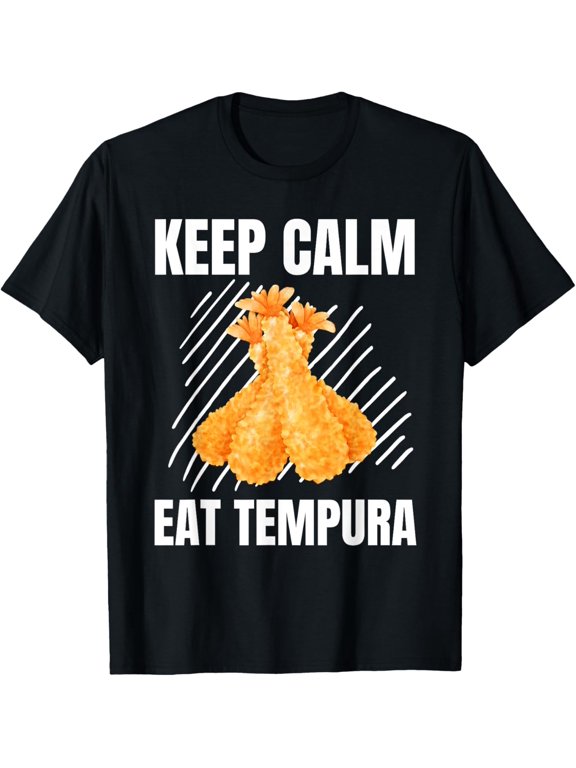 Retro Keep Calm Eat Tempura Vintage Grunge Tempura Lover T-Shirt mens t shirtblackwomenfunnymisfitsmenjourney