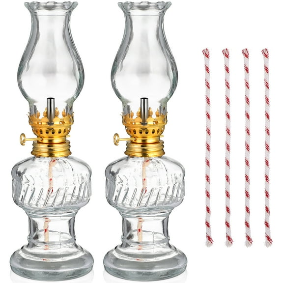 Retro Kerosene Lamp Lantern Oil for Indoor Supply Glass Old Fashioned Vintage