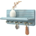 thumbnail image 1 of Retro Key Holder Wall Mount for Room Decor \u Farmhouse Key Hanger with Hooks &ampFloating Shelf for Coat Rack \u Mail Organizer for Entryway Wall Decor or Office Decor (Br, 1 of 6