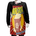 thumbnail image 1 of Retro Kids Apron, Vintage Grunge Pop Corn Commercial Print Old Fashioned Cinema Movie Film Snack, Boys Girls Apron Bib with Adjustable Ties for Cooking Baking Painting, Multicolor, by Ambesonne, 1 of 2