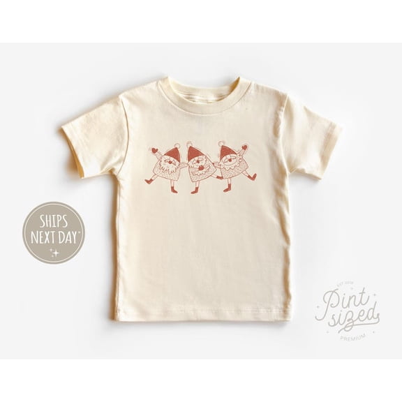 Retro Kids Shirt - Dancing Santa Toddler Shirt - Cute Kids Shirt - Holiday Natural Toddler Tee, New Born, Baby Shower Gift, New Parents Gift
