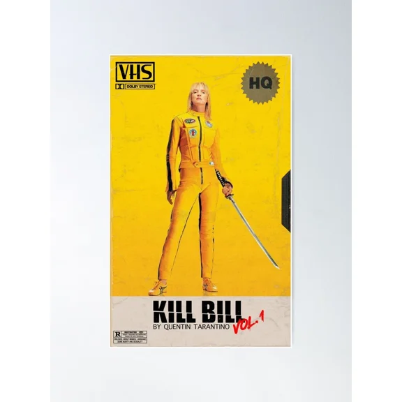 Retro Kill Bill VHS Movie Poster Unframed Size 24''x36'' GooGate