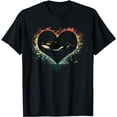 thumbnail image 1 of Retro Killer Whale Orca Valentines Day Heart Love Gift T-Shirt, 1 of 5