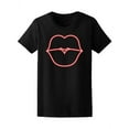thumbnail image 1 of Retro Kiss Lips Sharp Effect Tee Women's -Image by Shutterstock, 1 of 2