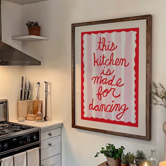 Retro Kitchen Art Print: This Kitchen is Made for Dancing