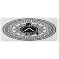 thumbnail image 1 of Retro Kitchen Mat, Concept of Greek Pattern Spartans Silhouette Retro Design, Plush Decorative Kitchen Mat with Non Slip Backing, 47" X 19", Grey Black, 1 of 1