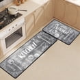 thumbnail image 1 of Retro Kitchen Mat, Jute Woven Floor Rug With Knife Fork Design, Anti-Slip Non-Woven Backing, For Kitchen Living Room Bedroom, 40x60cm, 1 of 3