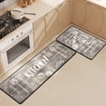 thumbnail image 1 of Retro Kitchen Mat, Jute Woven Floor Rug With Knife Fork Design, Anti-Slip Non-Woven Backing, For Kitchen Living Room Bedroom, 40x60cm, 1 of 3