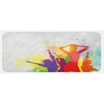 thumbnail image 1 of Retro Kitchen Mat, Party Theme Splashing Dancing Girls Abstract Illustration Design Pattern, Plush Decorative Kitchen Mat with Non Slip Backing, 47" X 19", Multicolor, by Ambesonne, 1 of 1