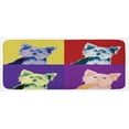 thumbnail image 1 of Retro Kitchen Mat, Pop Art Style Composition with Colorful Dog Portrait Vintage Style Nineties Design, Plush Decorative Kitchen Mat with Non Slip Backing, 47" X 19", Multicolor, by Ambesonne, 1 of 1