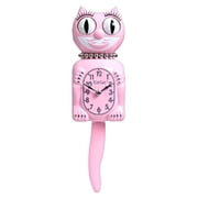 Retro Kitchen Pink Lady Kit Cat Clock 15.5" Full Size Kit-Cat Klock with Moving Eyes and Tail Retro Style