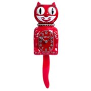 Retro Kitchen Red Lady Kit Cat Clock 15.5" Full Size Kit-Cat Klock with Moving Eyes and Tail Retro Style