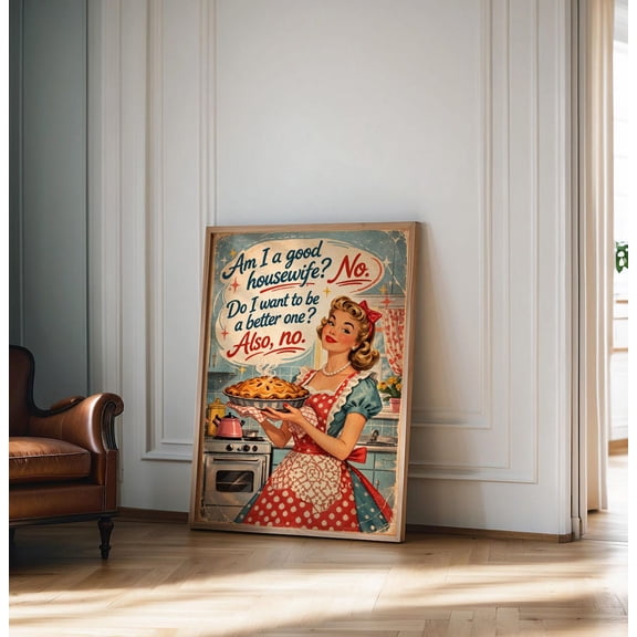 Retro Kitchen Wall Art, Fifties Kitchen Poster, Unframed Paper Poster 8x10in