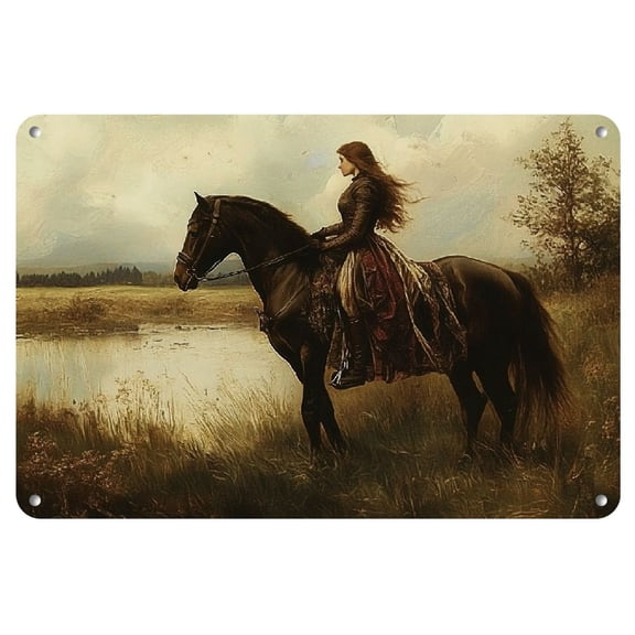 "Retro Knight" Vintage Iron Wall Decor, Water and Dust Resistant, Ideal for Home, Bar, Garage, Kitchen - 12x8 inches, Perfect Gift for Men and Women, Metal Wall Art Decor, Perfect for Room Decor