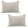 thumbnail image 1 of Retro Knitted Quilt Pillowcover Set of 2, Horizontal Chevron Zig Zag Pattern Geometric Monochrome Nostalgic Design, Standard Queen Pillow Sham Bedroom, 30" x 20", Cream and Lavender, by Ambesonne, 1 of 1