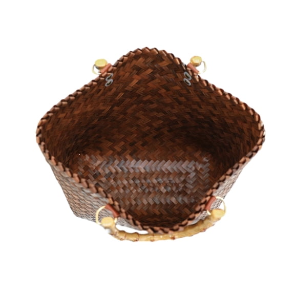 Retro Knitted Straw Handbag Rattan Handbag for Casual Outings Outdoor Activity