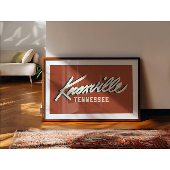 Retro Knoxville Tennessee City Wall Art Print Room Decor Unframed Paper Print