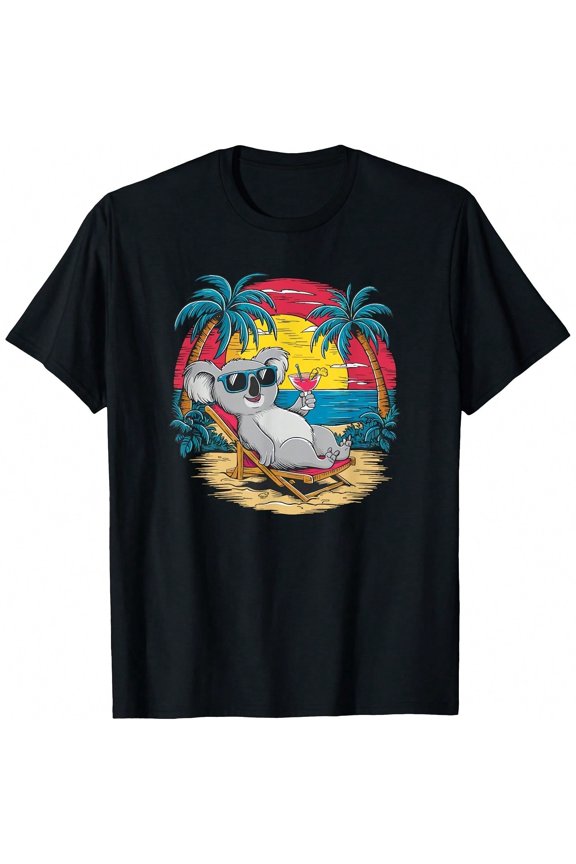 Retro Koala Bear Sunglasses Beach Summer Vacation Koalas T-Shirt.JPG
