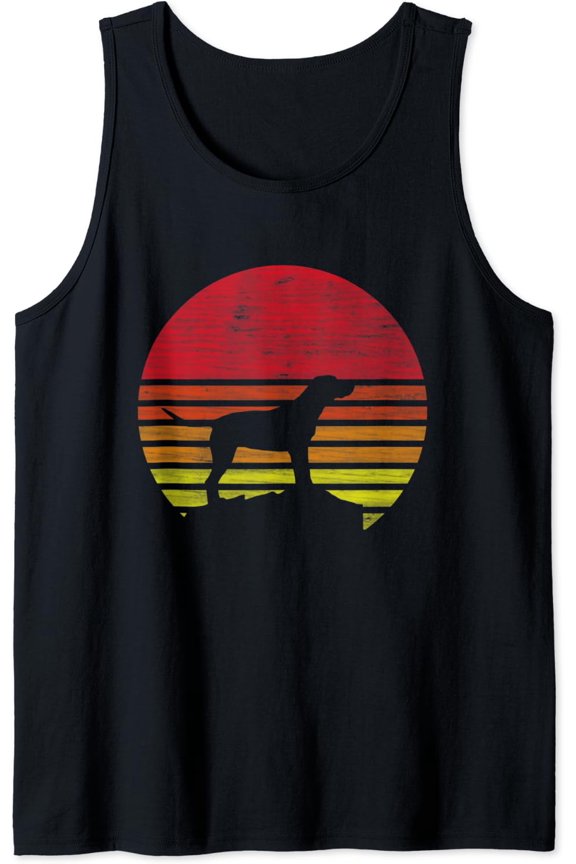 Retro Labrador Dog Silhouette Tank Top Size S-3XL