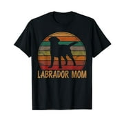 Retro Labrador Mom Dog Mother Pet Golden Black Lab Mama Black T-Shirt