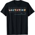 thumbnail image 1 of Retro Lactation Consultant IBCLC Breastfeeding Birth Worker T-ShirtMen and women, White Black T-shirt, size: Extra large S-4XL, 1 of 4